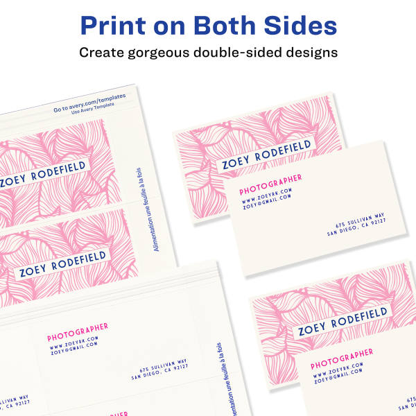 Avery Clean Edge® Printable Business Cards Matte Ivory 200 Cards (8876